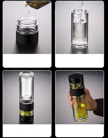 Smart Tea Infuser Wasserflasche (Glasbecher)