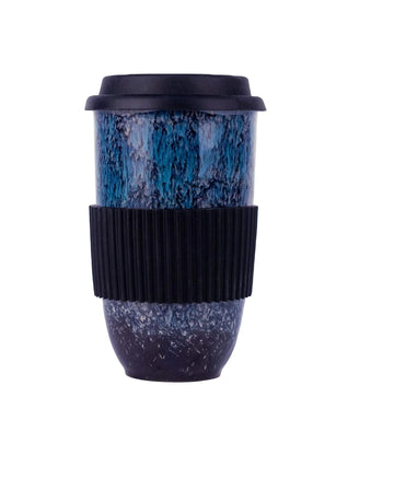 Keramische Kaffeetasse Reisebecher mit Silikon-Deckel und Hülse 16oz große umweltfreundliche Reise Kaffeebecher